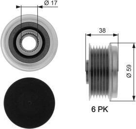 Муфта генератора Gates OAP7039