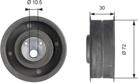Натяжной ролик ремня ГРМ Gates T41080