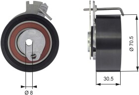 Натяжний ролик ременя ГРМ Gates T43159