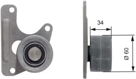 Обводной ролик ремня ГРМ Gates T42068