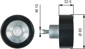 Обвідний ролик поліклинового ременя Gates T36625