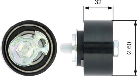 Натяжной ролик ремня ГРМ Gates T43124