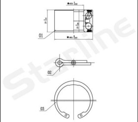 Подшипник ступицы колеса Starline LO 00663