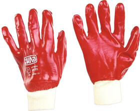 Перчатки рабочие Сила хб с покрытием ПВХ красные