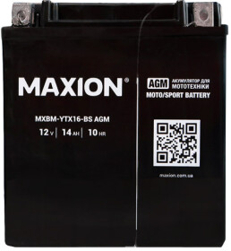Аккумулятор Maxion 6 CT-16-L MXBM-YTX16-BS