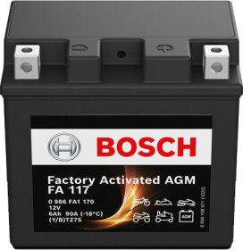 Аккумулятор Bosch 6 CT-6-R Factory Activated AGM 0986FA1170