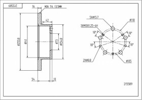 Тормозной диск Hart 215589