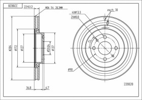 Гальмівний диск Hart 220828