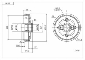 Тормозной барабан Hart 234161