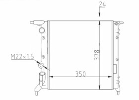 Радиатор охлаждения двигателя Hart 600198
