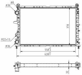 Радиатор охлаждения двигателя Hart 600404