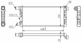 Радиатор охлаждения двигателя Hart 600537