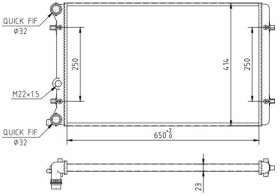 Радиатор охлаждения двигателя Hart 601387