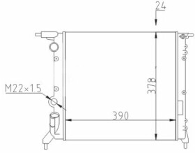 Радиатор охлаждения двигателя Hart 601403