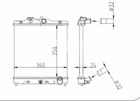 Радиатор охлаждения двигателя Hart 602172