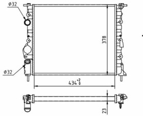 Радиатор охлаждения двигателя Hart 603285