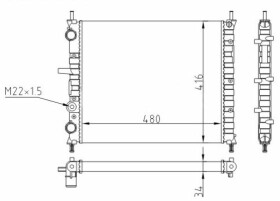 Радиатор охлаждения двигателя Hart 603318