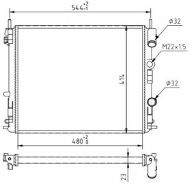Радіатор охолодження двигуна Hart 603631