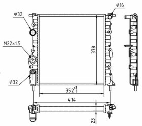 Радиатор охлаждения двигателя Hart 603711
