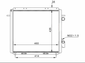 Радиатор охлаждения двигателя Hart 603796