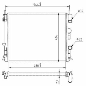 Радиатор охлаждения двигателя Hart 603882