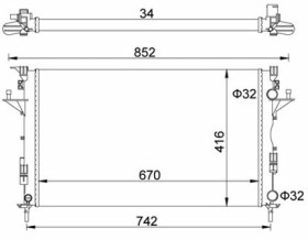 Радиатор охлаждения двигателя Hart 603917