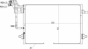 Радиатор кондиционера Hart 605747