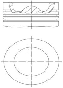 Поршень двигателя Mahle 061 PI 00111 000