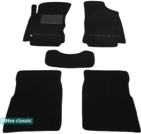 Комплект килимків Sotra Classic ST01094-GD-BLACK чорний з логотипом Chrysler