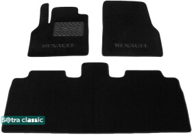Комплект килимків Sotra Classic ST06515-GD-BLACK чорний з логотипом Renault