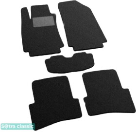 Комплект ковриков Sotra Classic черный с логотипом Renault ST06678-GD-BLACK