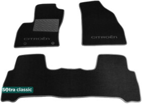 Комплект килимків Sotra Classic ST07059-GD-BLACK чорний з логотипом Citroen