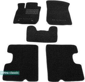 Комплект килимків Sotra Classic ST07071-GD-BLACK чорний з логотипом Renault