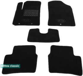 Комплект килимків Sotra Classic ST07246-GD-BLACK чорний з логотипом KIA