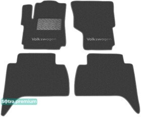 Комплект ковриков Sotra Premium серый с логотипом Volkswagen ST07269-CH-GREY