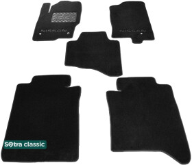 Комплект килимків Sotra Classic ST07413-GD-BLACK чорний з логотипом Nissan