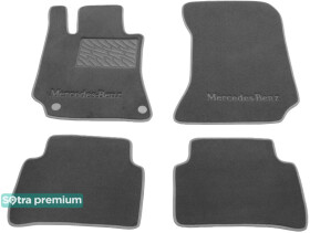Комплект ковриков Sotra Premium серый с логотипом Merсedes-Benz ST08720-CH-GREY