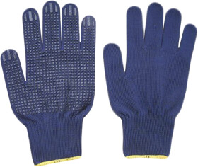 Перчатки рабочие Intertool трикотажные с покрытием ПВХ синие