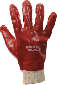 Перчатки рабочие MasterTool трикотажные с покрытием ПВХ красные