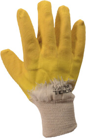 Рукавички робочі MasterTool трикотажні з латексним покриттям жовті