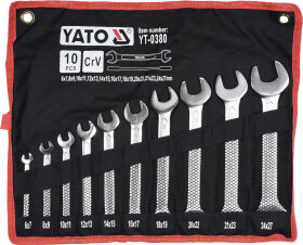 Набор ключей рожковых Yato YT0380 6-27 мм 10 шт
