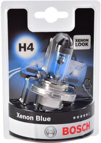 Автолампа Bosch Xenon Blue H4 P43t 55 W 60 W прозрачная 1987301010