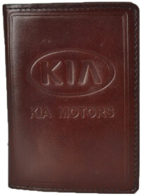Портмоне-органайзер Poputchik 5053-029P с логотипом KIA цвет коричневый