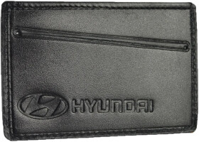 Картхолдер Poputchik 5014-048 с логотипом Hyundai цвет черный