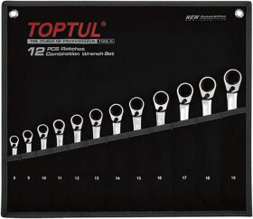 Набор ключей комбинированных трещоточных Toptul GPAQ1203 8-19 мм 12 шт