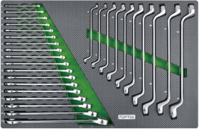 Набір ключів Toptul GED2813 6x7-24x27 мм, 6-27 мм 28 шт