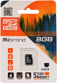 Карта памяти Mibrand microSDHC 8 ГБ