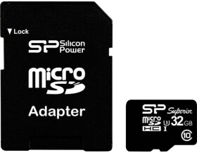 Карта памяти Silicon Power Superior Pro microSDHC 32 ГБ с SD-адаптером