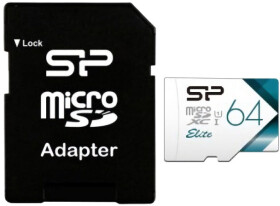 Карта памяти Silicon Power Elite White microSDXC 64 ГБ с SD-адаптером