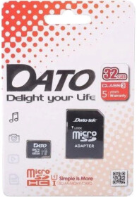 Карта памяти Dato microSDHC 32 ГБ с SD-адаптером